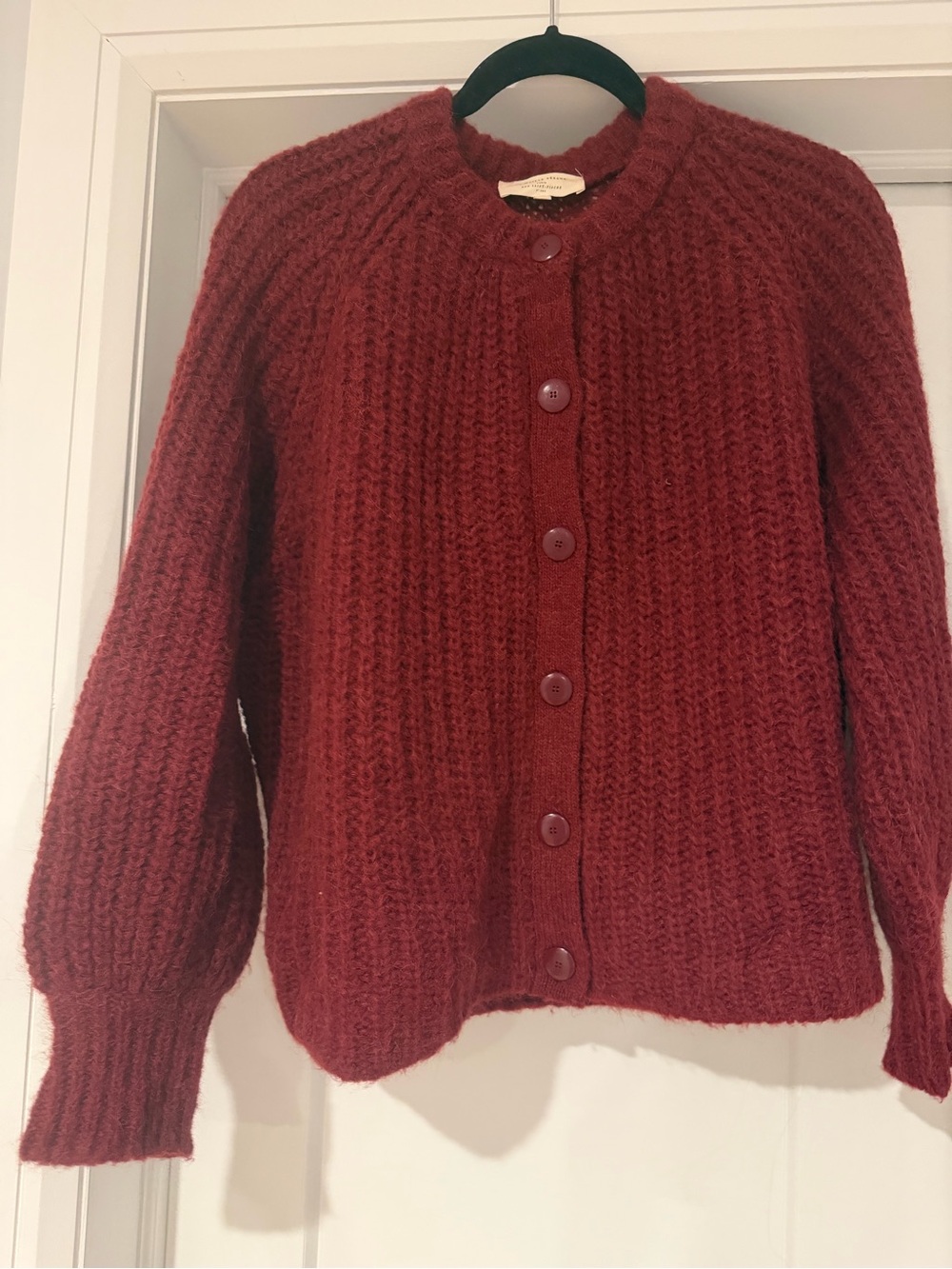 Sezane Emile Cardigan in Burgundy - Small - Picture 3 of 8